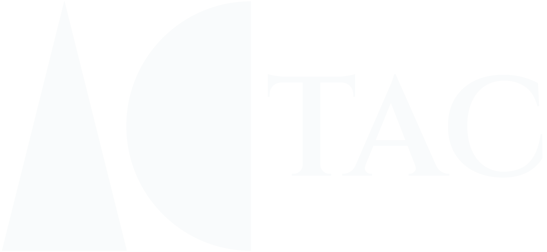 The Americas Collection Logo it is composed of three geometric elements, a black square as a background and in the foreground a white triangle and semicircle that mimic the letters AC which is short of Americas Collection