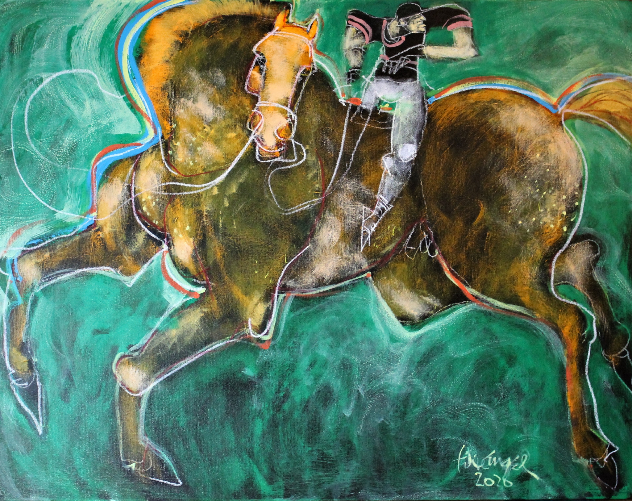 Variation In Orange And Green