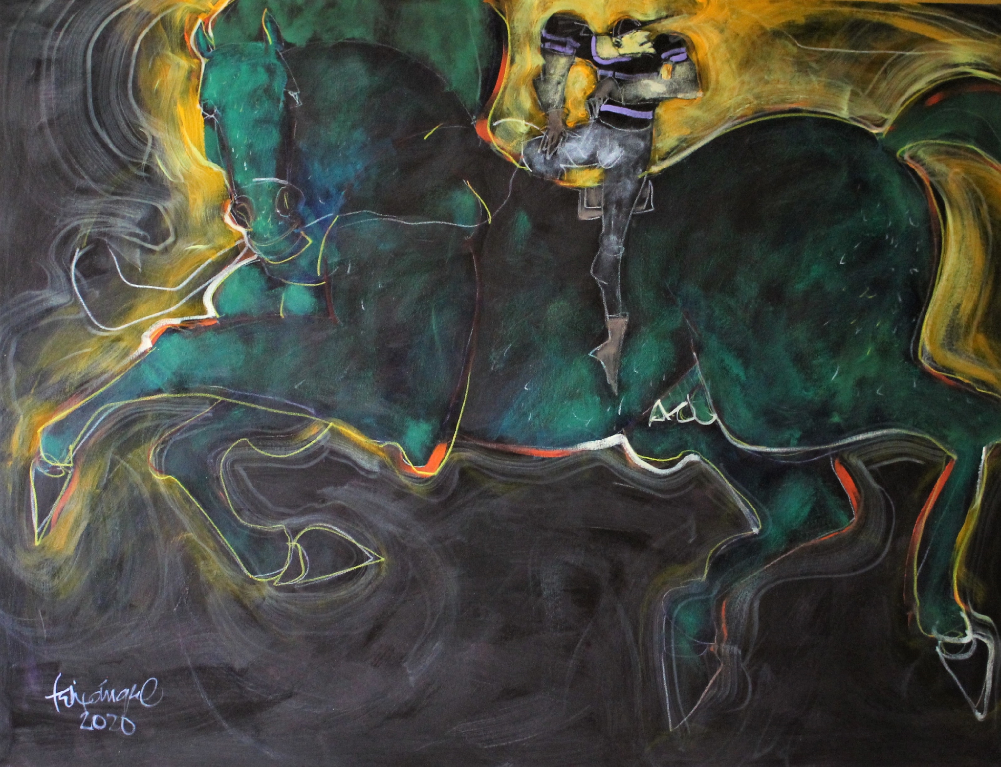 Variation In Green And Orange