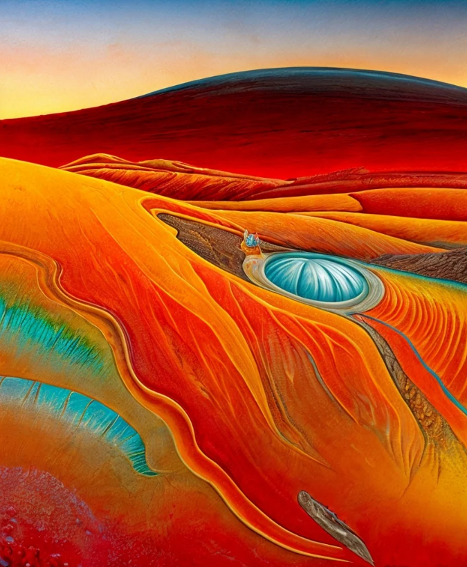 Obvious Volcano, Ai Art