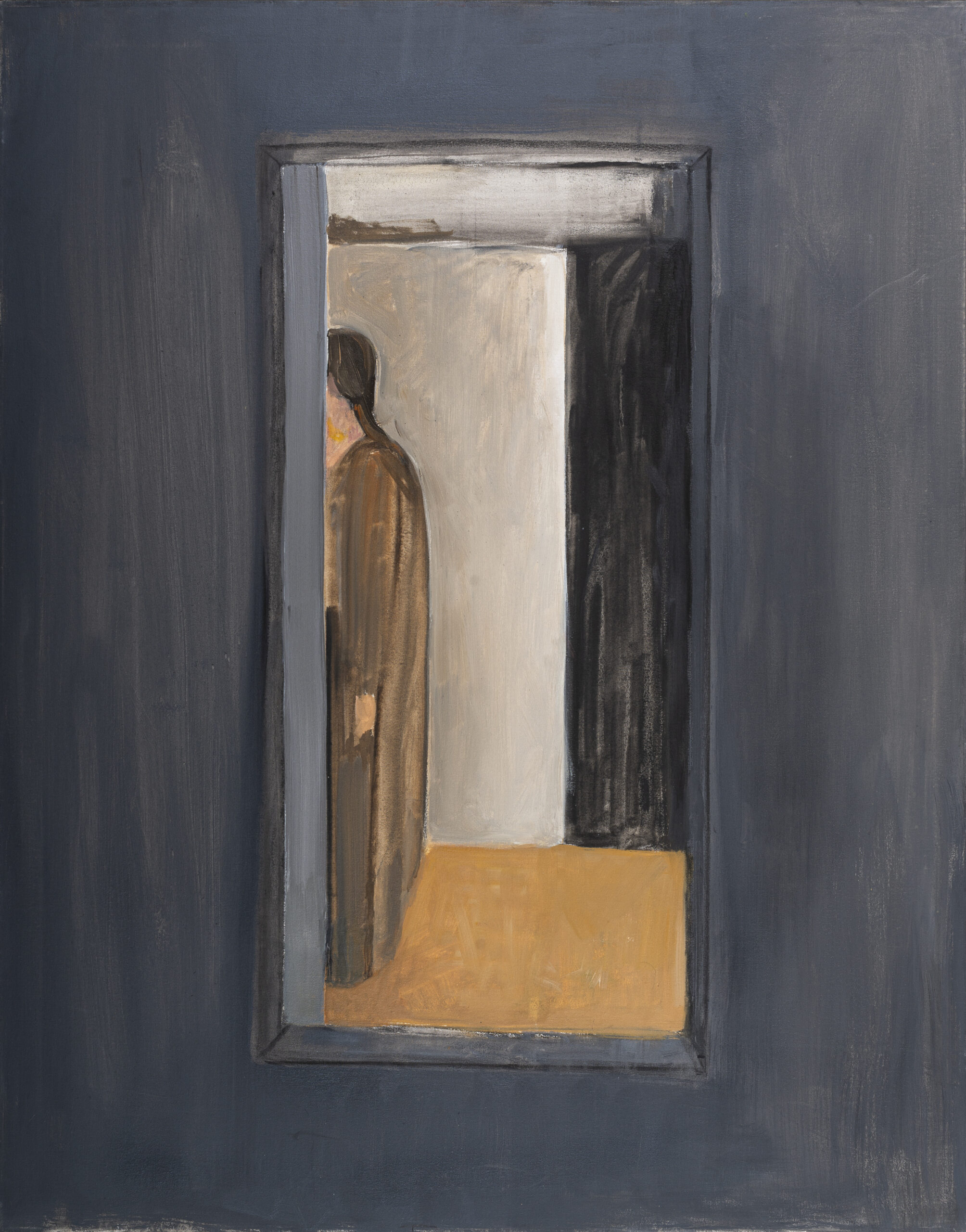 Painting Of A Man Standing In A Doorway By Linda Kohen