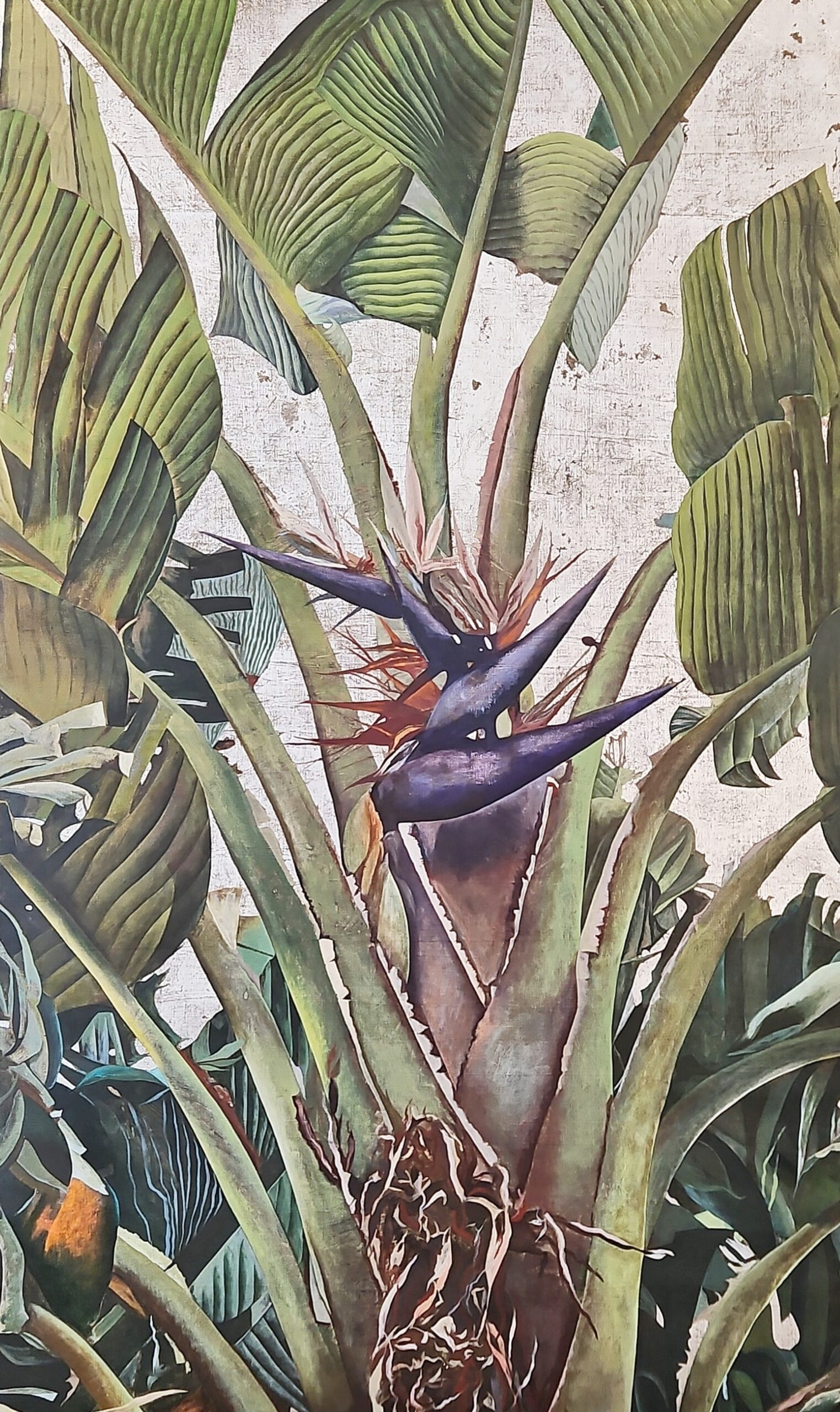 Karine Boulanger Painting Of A Bird Of Paradise Plant Flowering